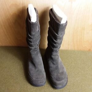 Aldo Brown Suede Leather Calf Boots Size 7.5